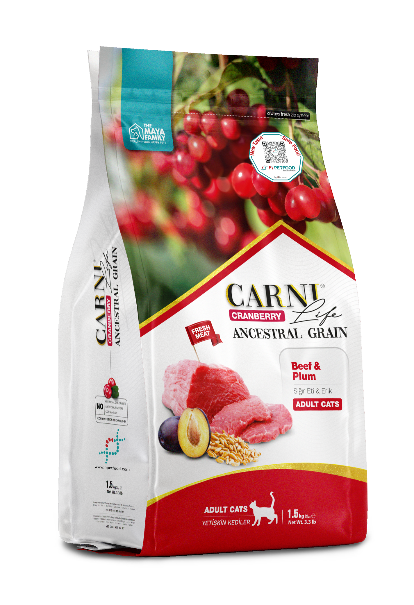 CARNI LIFE CRANBERRY ANCESTRAL GRAIN KEDİ SIĞIR & ERİK YETİŞKİN